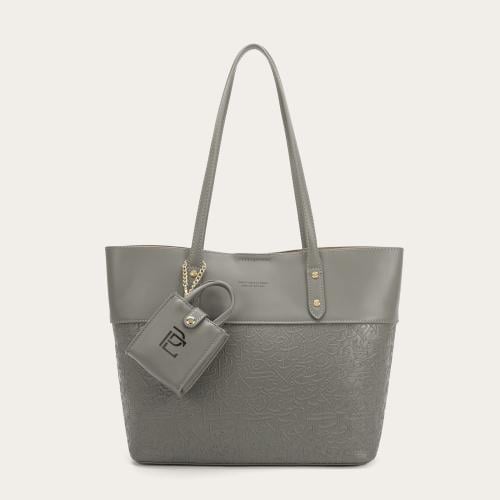 شنطة نسائية رمادي كبيرة من جلوري | فخامة عملية للع...