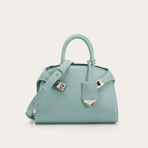 شنطة نسائية جلد باللون التركوازي