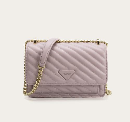 شنطة نسائية جلد فاخر بلون أرجواني