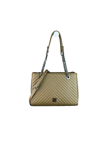 شنطة نسائية جلد فاخر بلون أخضر داكن