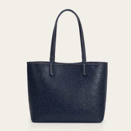 شنطة نسائية جلد فاخر بلون أزرق