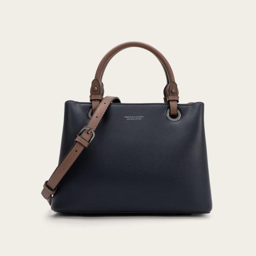 شنطة جلد فاخرة بلون أزرق