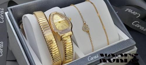 طقم ساعات وإكسسوارات نسائي