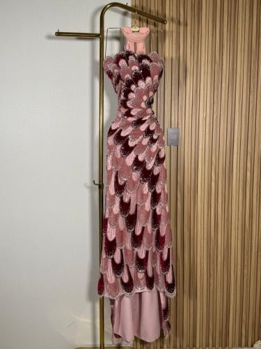 Asom the flesh-colored dress