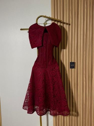 Hadeel's Burgundy Dress