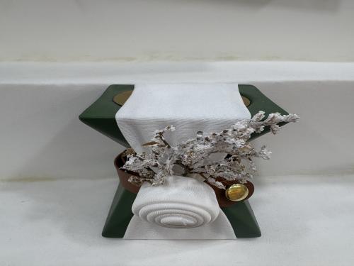 A distinguished incense burner in green color