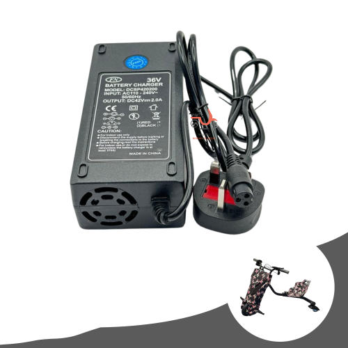 شاحن مروحة سكوتر درفت كهربائي 36 فولت مدخل كبير