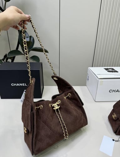 شانيل مخمل ( بني اسبريسو ) Chanel 25c bag