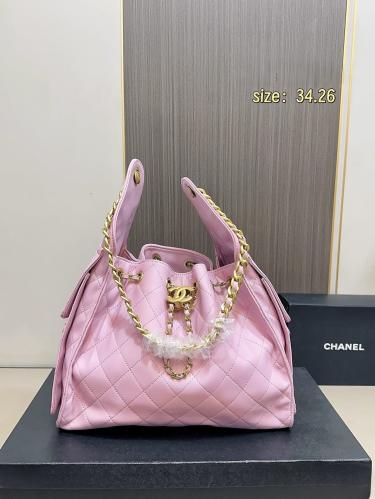 شانيل ( وردي ) Chanel bag size 34cm