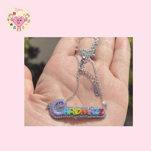 قلادة اسم المينا الملونة المخصصة لولو للنساء ، الف...