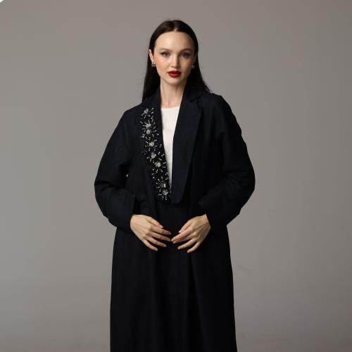 عبايه لينن بتطريز