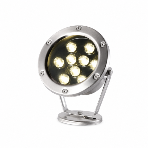 كشاف نافورة ستالس مع قاعدة 9W-12V-9 LED - RGB