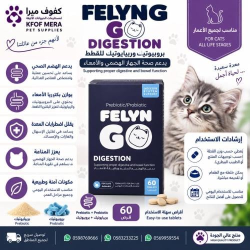 فلاين قو حبوب لدعم الهظم ووظيفه الامعاء 30 جم