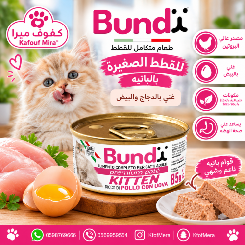 اكل رطب يندي بالدجاج لقطط الصغيرة 85 جرام
