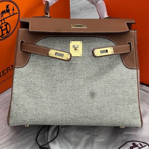 حقيبة هرمز ماستر جلد وقماش