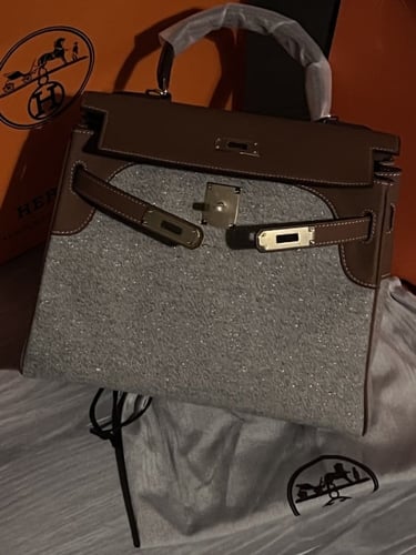 حقيبة هرمز ماستر جلد وقماش