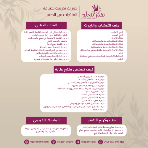 دورات العناية بالشعر الشاملة