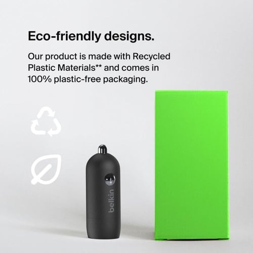 بيلكن شاحن سيارة 20وات Belkin 20W Car Charger Blac...