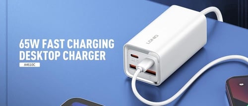 لدينو منصة شحن 65W Multi-ports Desktop Charging St...