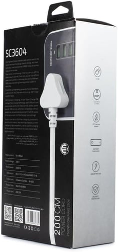 توصيلة كهربائية 2500واط LDNIO 2500W 6USB 3POWER SO...