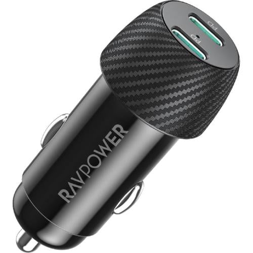 شاحن سيارة مدخلين RAVPower PD Pioneer 20W 2-Port C...