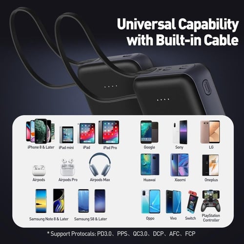 جودا - بطارية MOVE 10 بسعة 10,000mAh وقوة 20W مدمج...