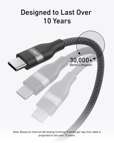 كيبل انكر Anker USB-C to USB-C Cable (240W, Upcycl...