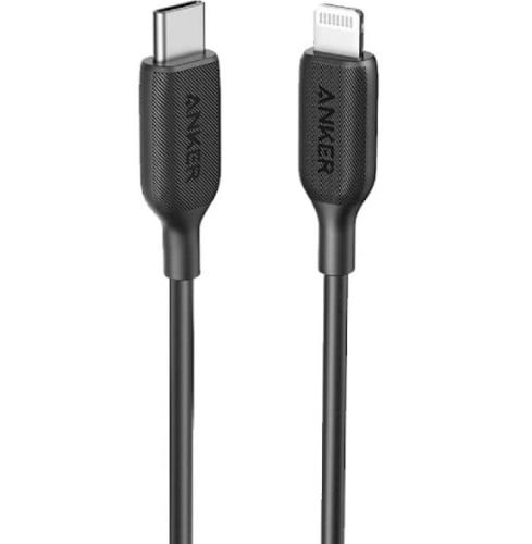 كيبل أنكر اسود .PowerLine+II USB-c with Lightning...