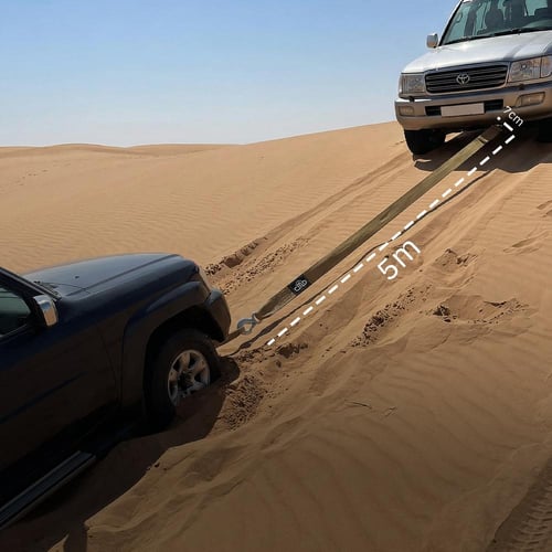 حبل سحب للسيارات 5 م *7 سم 5 طن، يتحمّل أوزان عالي...