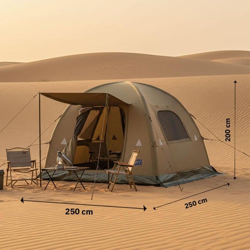 خيمة هوائية قماش قطني 2.5×2.5×2م مقاومة للعوامل ال...