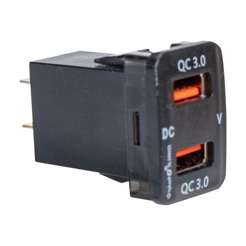 شاحن سيارة USB سريع مزدوج - شحن سريع، مراقبة جهد ا...