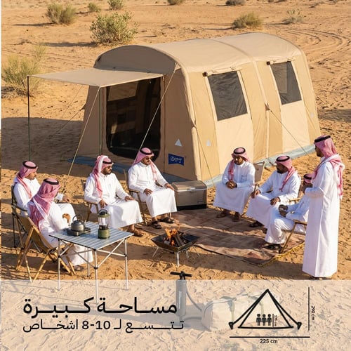 خيمة هوائية قماش قطني 2.9×4×2.25م، حماية فعالة من...