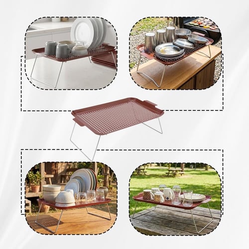 طاولة تنشيف اواني حديد مجلفن 50×30×17.5 سم، يحافظ...