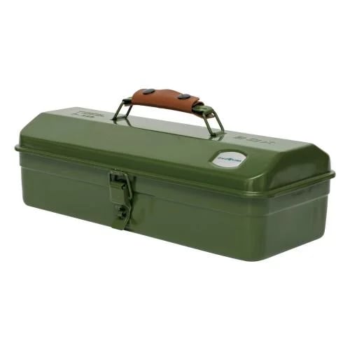 Classic Iron Tea Box with Stove, Stainless Steel Pot, and Green Glass Cups
