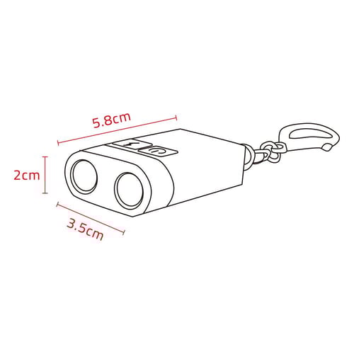 كشاف يدوي من سبائك الالمونيوم 250 ملي امبير- متين...