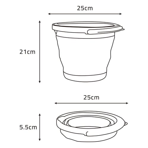 دلو فاخر قابل للطي لغسل الأواني في التخييم 5 لتر -...
