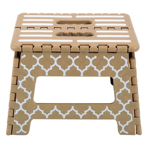 كرسي وسلم بلاستيك يتحمل 150 كجم، ثابت وغير قابل لل...