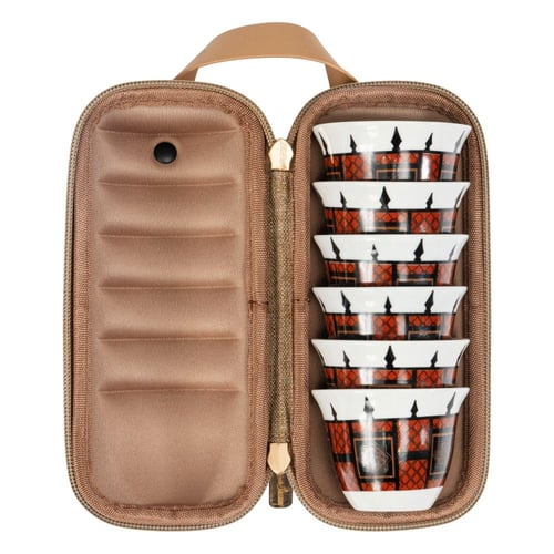 شنطة فناجيل مكتملة 6 قطع، توفر تنظيم لأدوات الضياف...