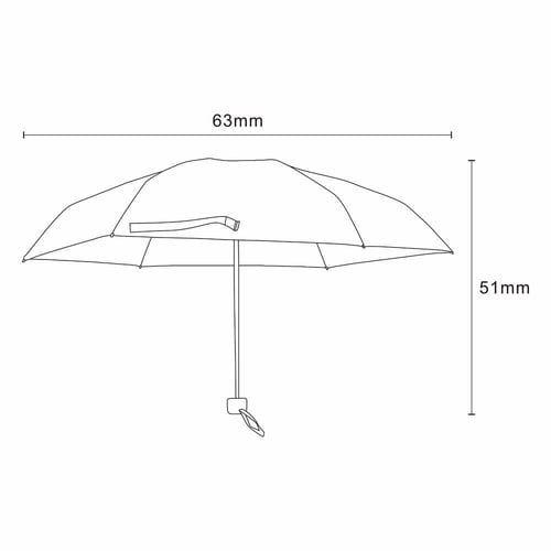 شمسية يدوية 51*63 سم، صغيرة الحجم وخفيفة الوزن، تس...
