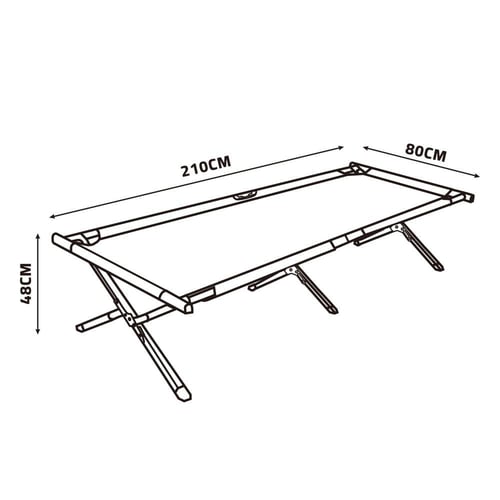 سرير مخيمات قابل للطي، خفيف الوزن، يتحمل 125 كيلو،...