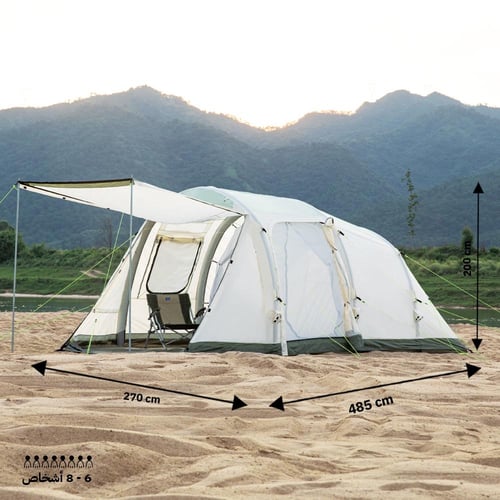 خيمة هوائية قماش قطني 4.85×2.7×2م، سهلة النفخ والت...