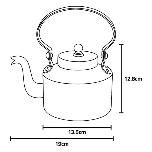 ابريق شاي الومنيوم هندي 1.1 لتر، عملي للرحلات والن...