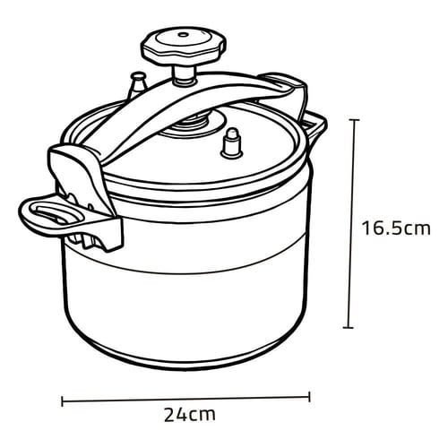 قدر ضغط الومنيوم ثقيل 7 لتر، يُسرع من عملية الطبخ،...