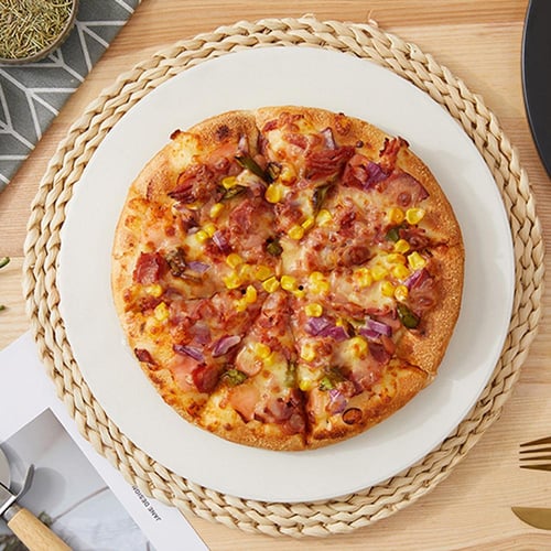 طقم حجر بيتزا 38 سم - توزيع حراري متساوي، نتائج مق...