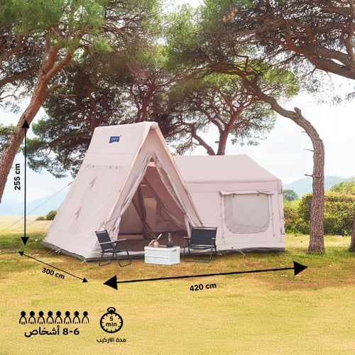 خيمة هوائية قماش قطني 4.2×3×2.55م، توفر مساحة كبير...