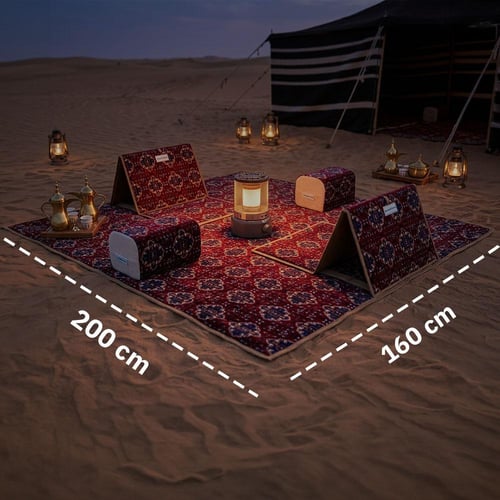 جلسة كشتة فاخرة - روفا، 2 مركا 22×36 سم، فرشة 1.6×...