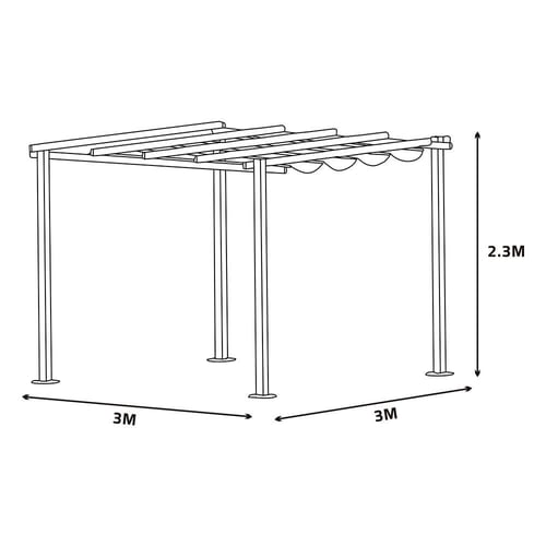 مظلة حدائق ومخيمات 2.3*3 م- توفر ظل وحماية من الشم...