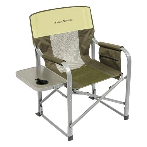 كرسي رحلات بطاولة جانبية يتحمل 120 كجم، مريح للجلو...