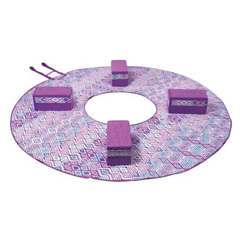 فرشة جلوس تراثية 3×3 م، سهلة النقل بفضل فتحة الوجا...