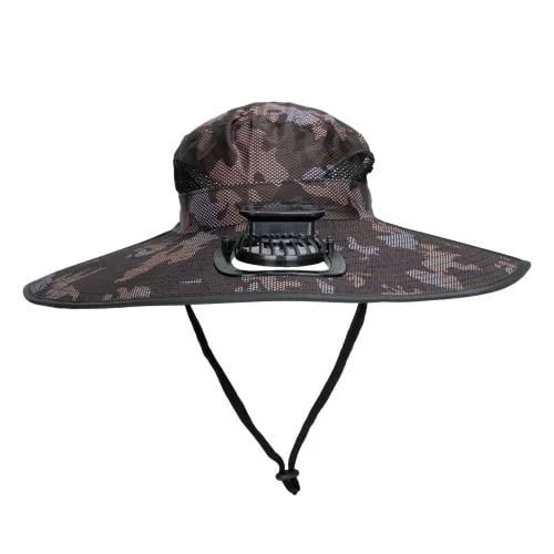 SNTR-0322D Solar Fan Hat with Dark Camouflage for Sun Protection